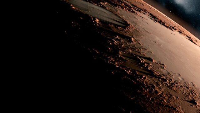 dark planet face of mars